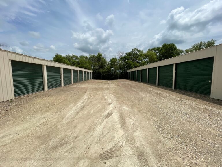Row of storage units in Manhattan Kansas