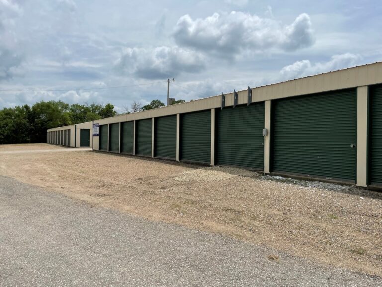 Row of storage units in Manhattan Kansas